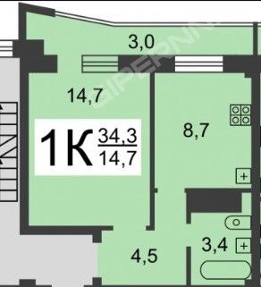Продажа 1-комнатной квартиры, Нижний Новгород, Конотопская ул,  4