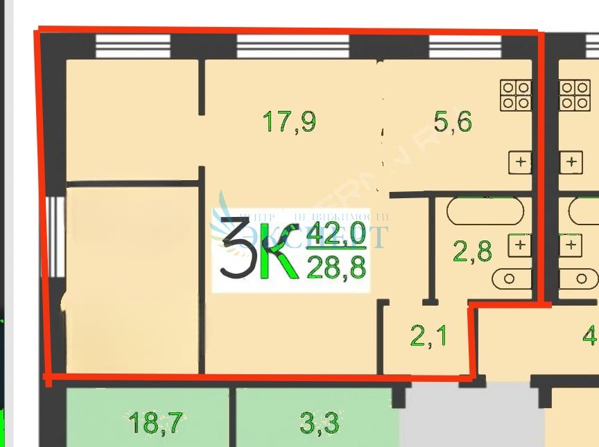 Продажа 3-комнатной квартиры, Нижний Новгород, Московское шоссе,  82
