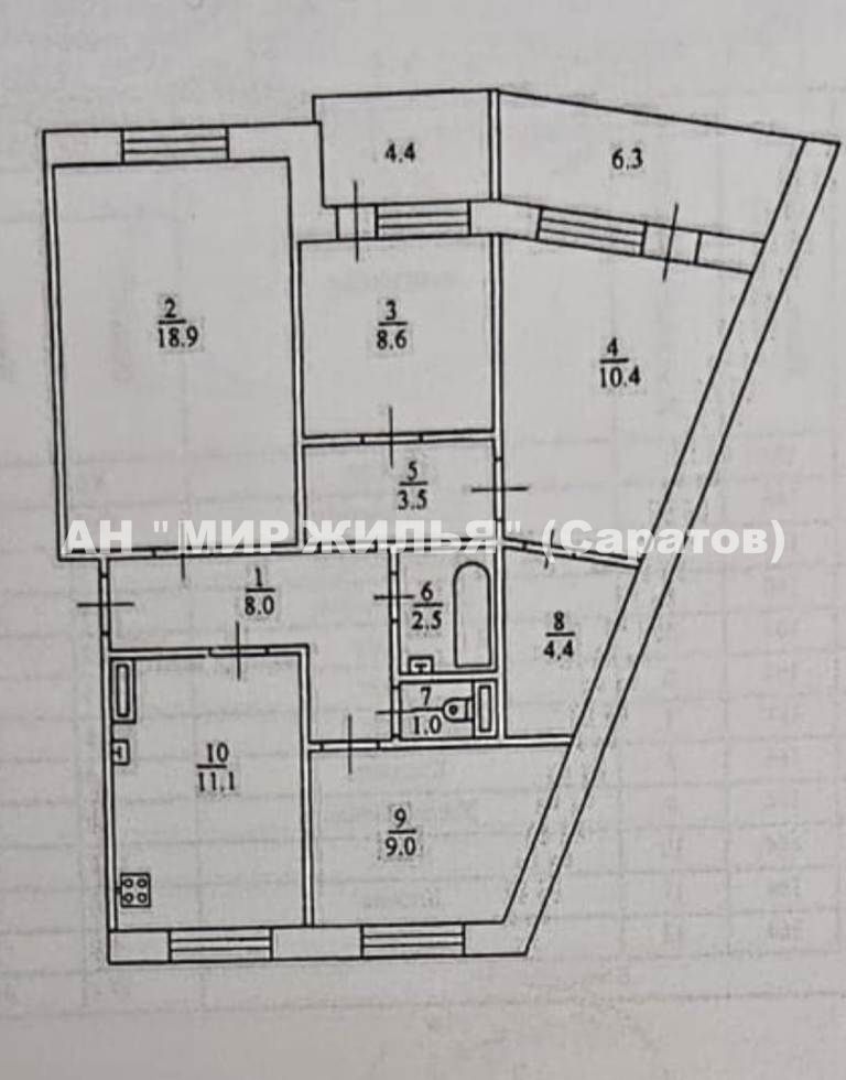 Продажа 4-комнатной квартиры, Саратов, Тархова ул,  24