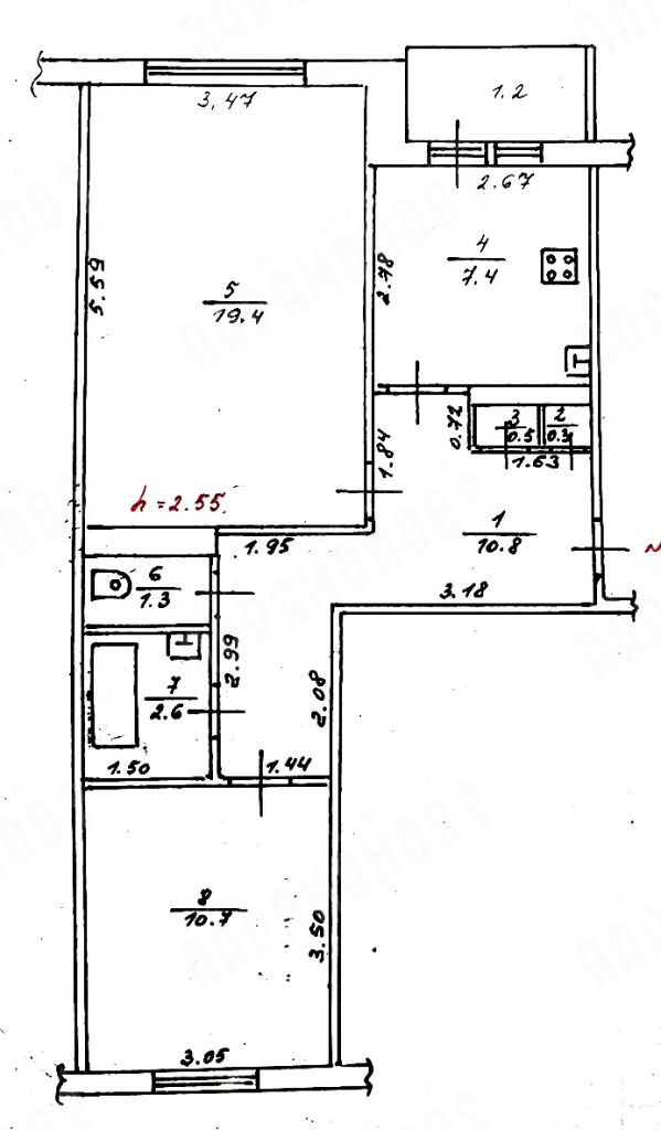 Продажа 2-комнатной квартиры, Тверь, Артиллерийский пер,  12