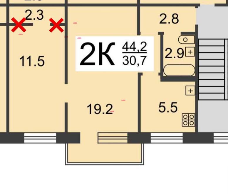 Продажа 2-комнатной квартиры, Нижний Новгород, Бориса Корнилова ул,  5 корп.  1