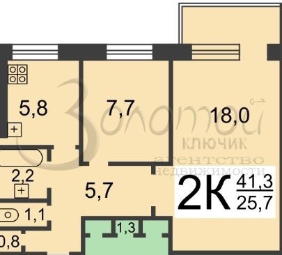 Продажа 2-комнатной квартиры, Нижний Новгород, Кораблестроителей пр-кт,  18