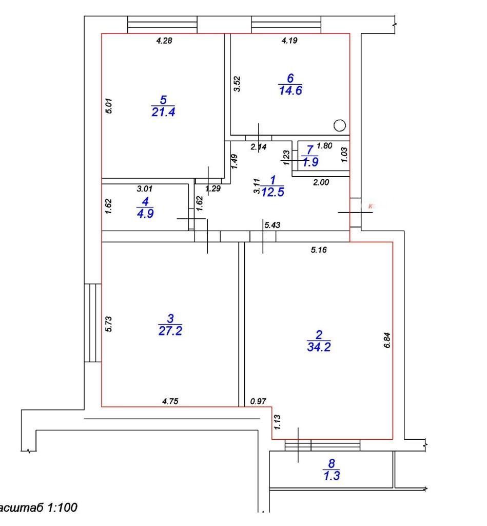Продажа 3-комнатной квартиры, Тверь, Симеоновская ул,  71