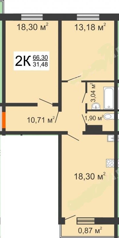 Продажа 2-комнатной квартиры, Нижний Новгород, Бориса Видяева ул,  16