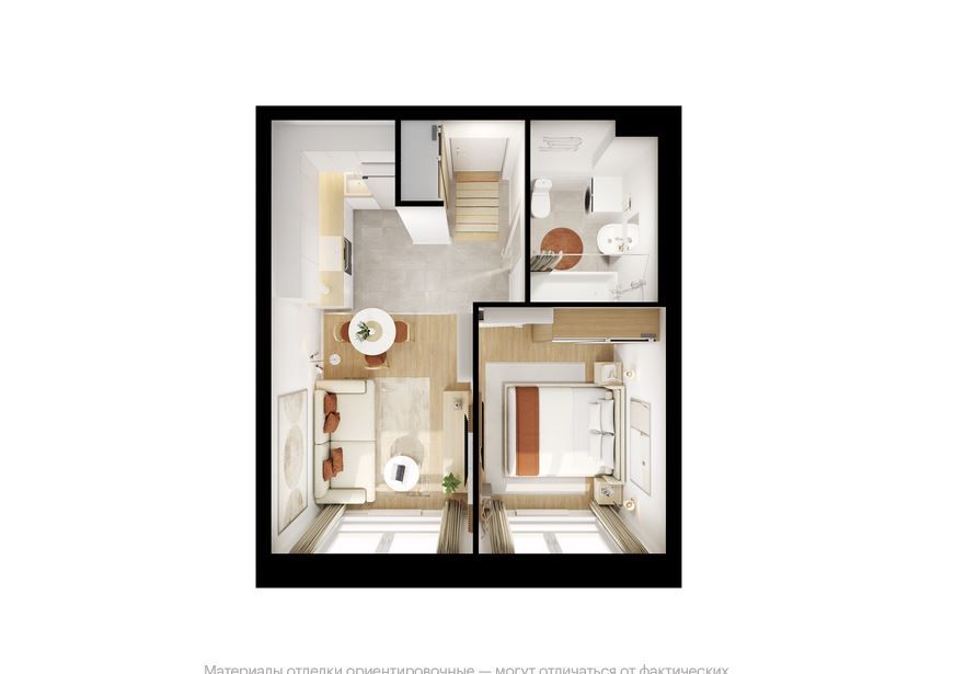 Продажа 1-комнатной квартиры, Утечино, небесная,  1