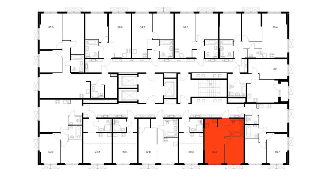 Продажа 1-комнатной квартиры, Утечино, небесная,  1