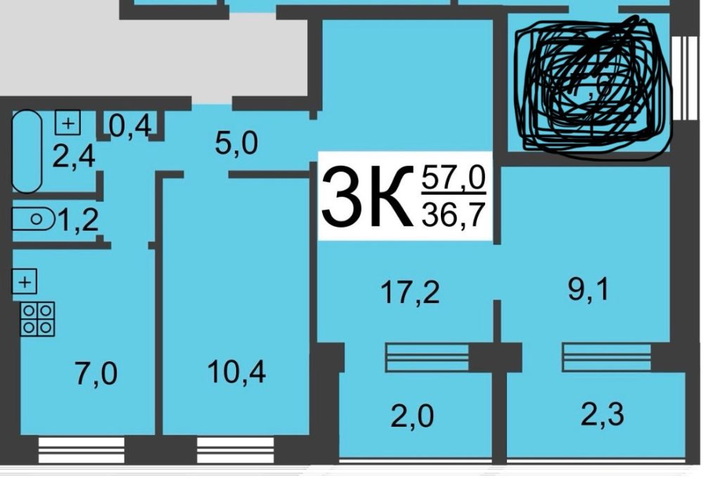 Продажа 3-комнатной квартиры, Нижний Новгород, Трудовая ул,  23
