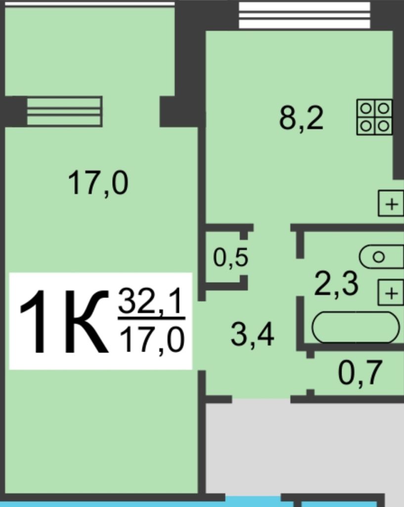 Продажа 1-комнатной квартиры, Нижний Новгород, Строкина ул,  16б