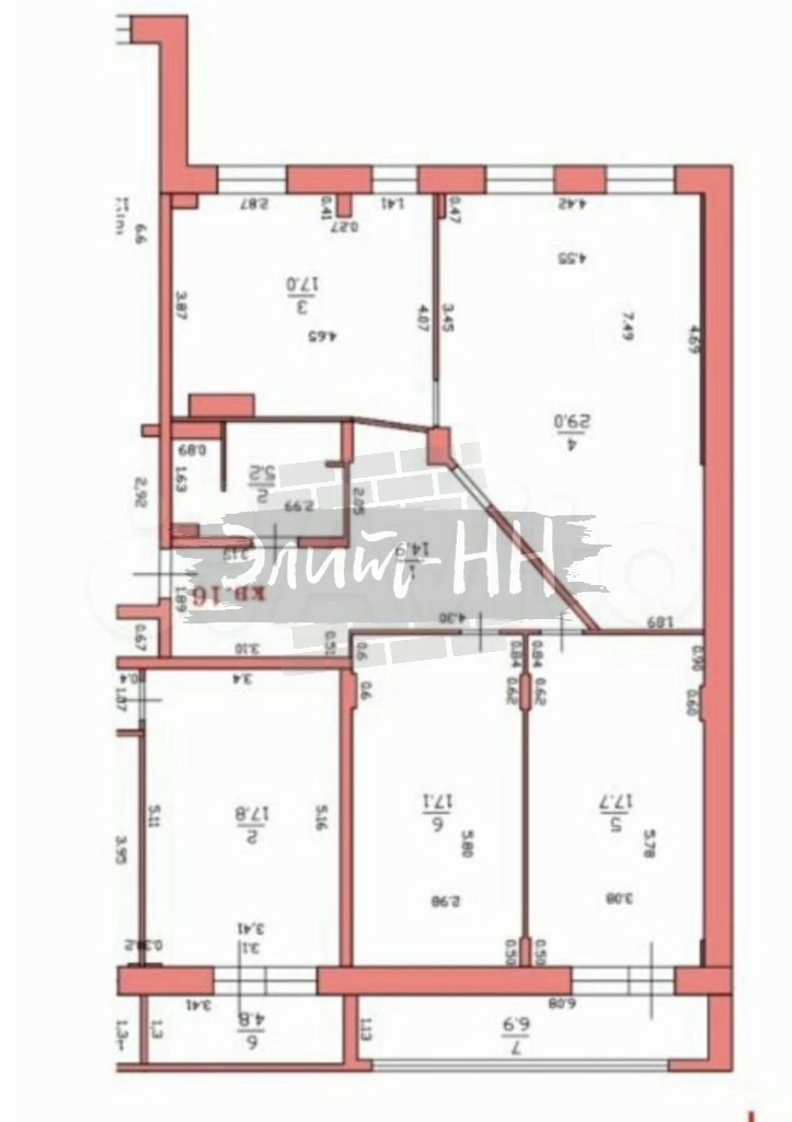 Продажа 3-комнатной квартиры, Бор, Луначарского ул,  208