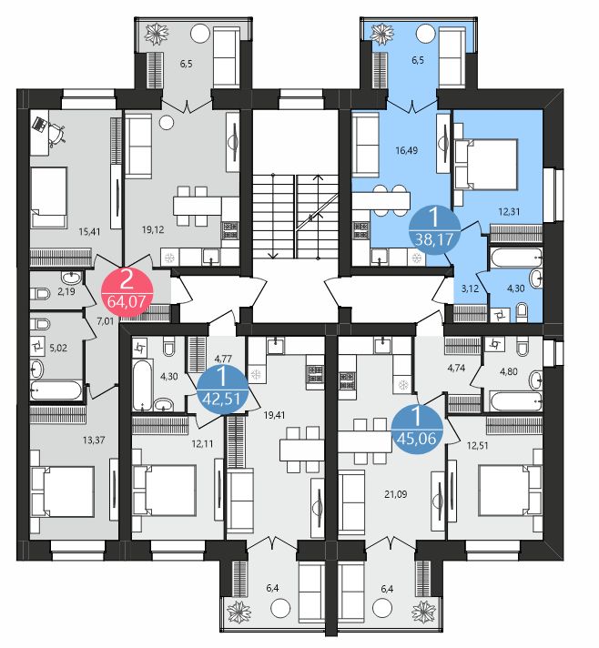 Продажа 1-комнатной новостройки, Ярославль, Клубная ул,  1