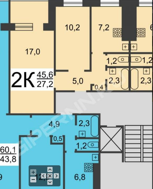 Продажа 2-комнатной квартиры, Нижний Новгород, Челюскинцев ул,  15