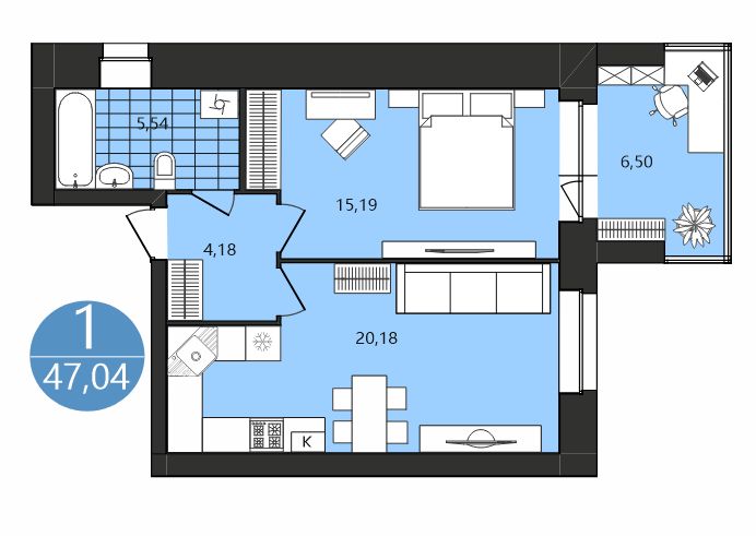 Продажа 1-комнатной новостройки, Ярославль, Клубная ул,  1