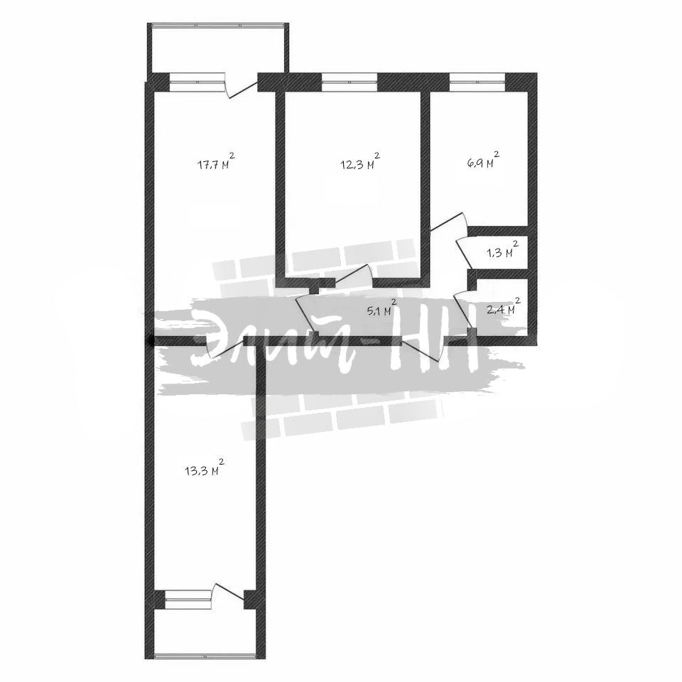Продажа 3-комнатной квартиры, Нижний Новгород, Буревестника ул,  17