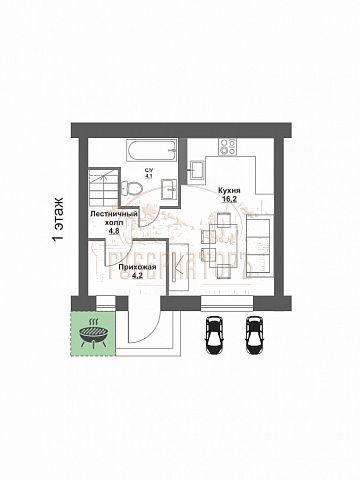 Продажа дома, 53м <sup>2</sup>, 1 сот., Кривцово, Дружная,  3