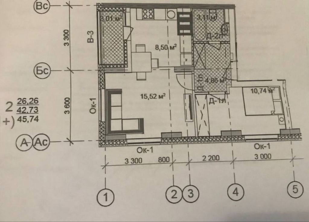 Продажа 2-комнатной квартиры, Анкудиновка, Русская ул,  9