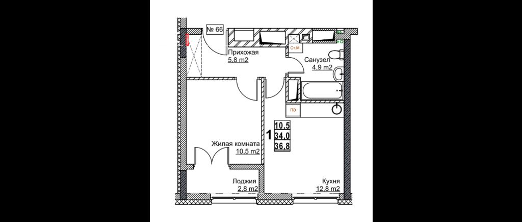Продажа 1-комнатной новостройки, Нижний Новгород, Мещерский бульвар,  2