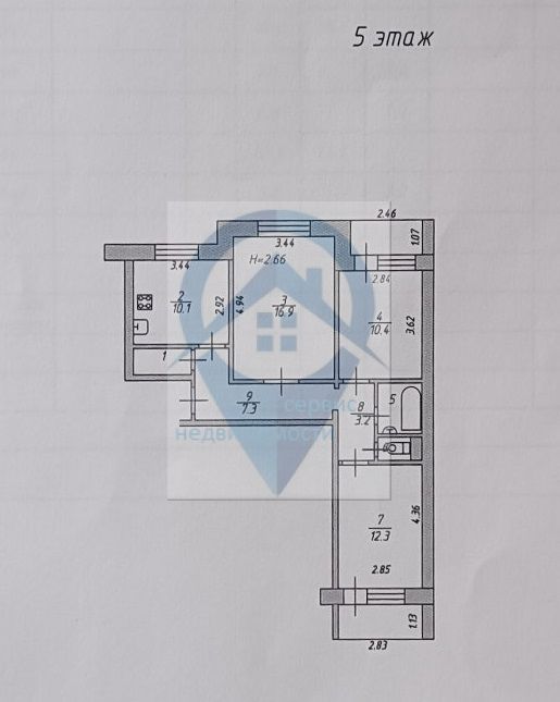 Продажа 3-комнатной квартиры, Кохма, Владимирская ул,  23