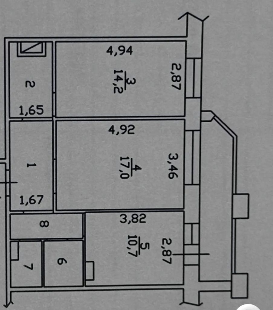 Продажа 2-комнатной квартиры, Владимир, Строителей пр-кт,  1а