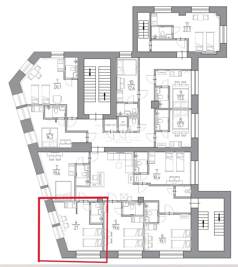 Продажа 1-комнатной квартиры, Нижний Новгород, Алексеевская ул,  24/27