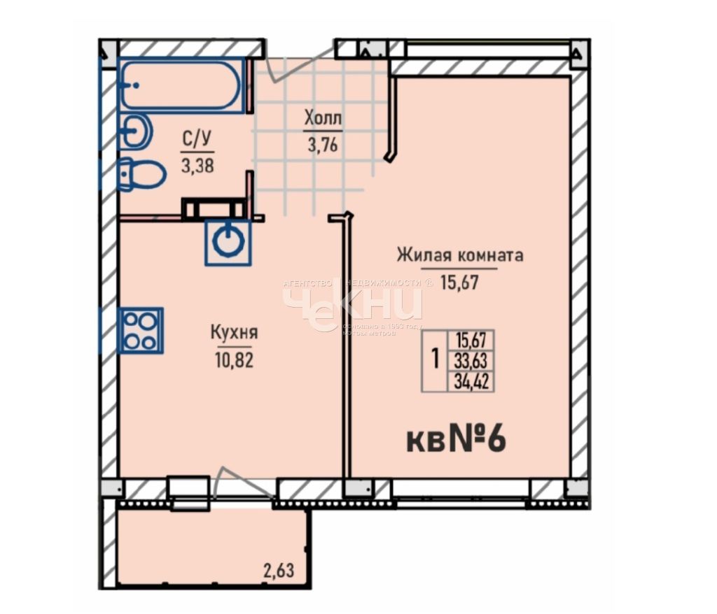 Продажа 1-комнатной новостройки, Новинки, Инженерный пр-зд,  7к2 