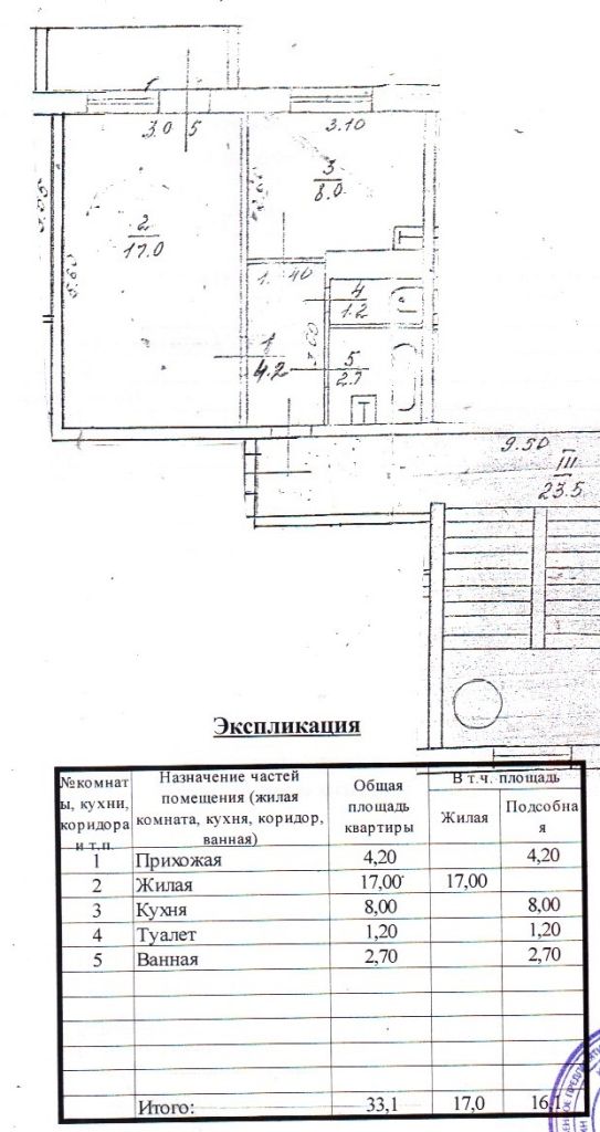 Продажа 1-комнатной квартиры, Кстово, Победы пр-кт,  5а